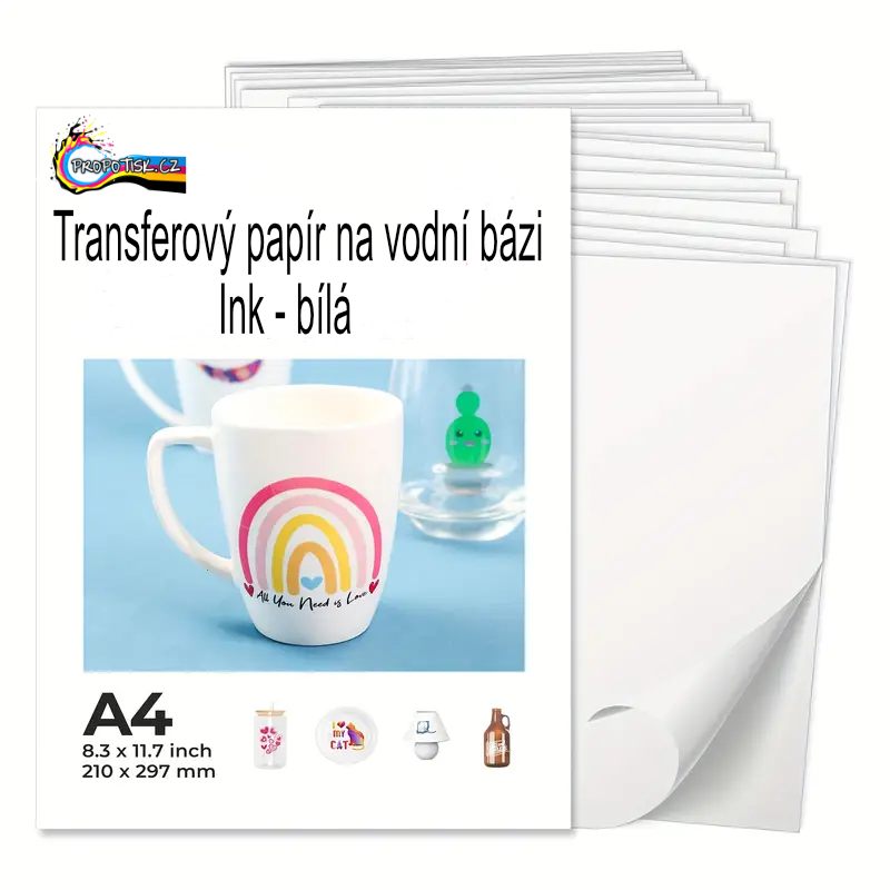 Transferový papír na vodní bázi - Ink - bílá