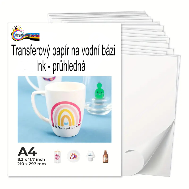 Transferový papír na vodní bázi - Ink - průhledná