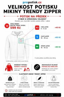 Mikina na zip pánská